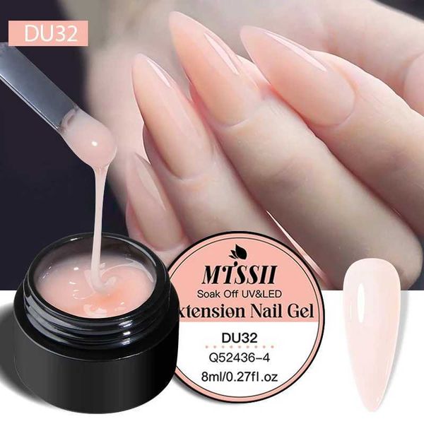 Nail Polish Mtssii 8ML Quick Extension Nail Gel Vernis Nude Milk White Gel Nail Polish UV Semi Permanent Nails Art For Manicure ToolsL4618
