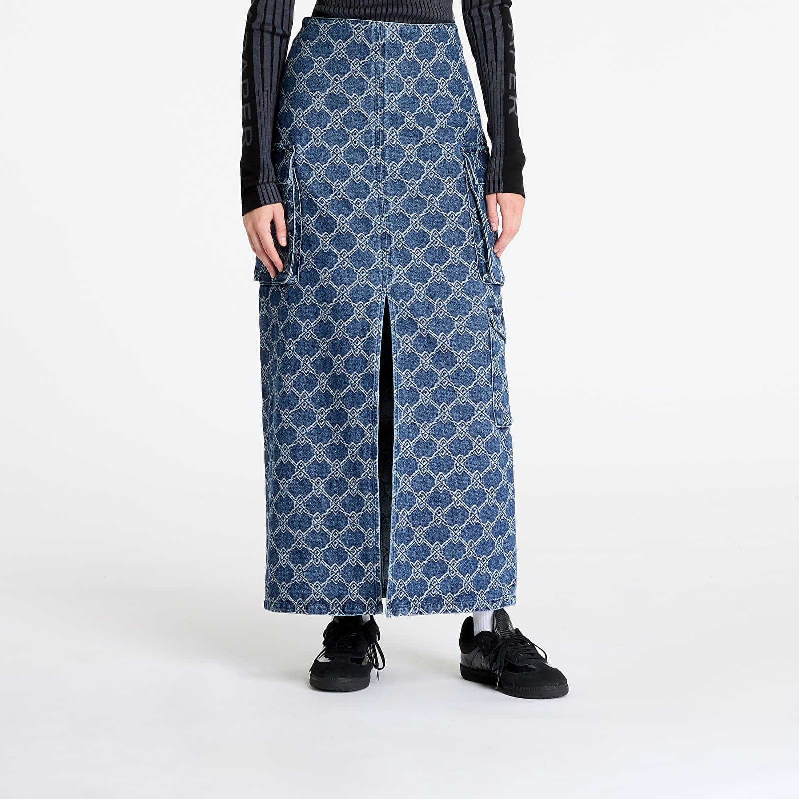 Skjørt Daily Paper Zora Denim Cargo Skirt Blue M