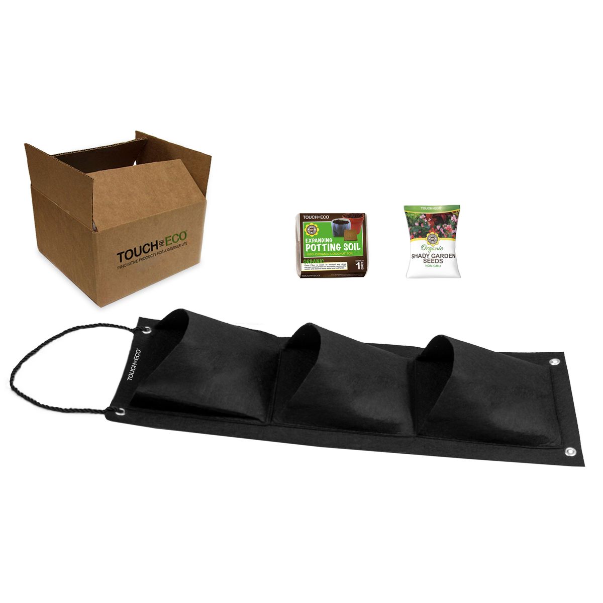 Flower Garden Hanging Planter Bag Set (1- to 3-Pack) - Sun & Shade Hanging Garden Kit