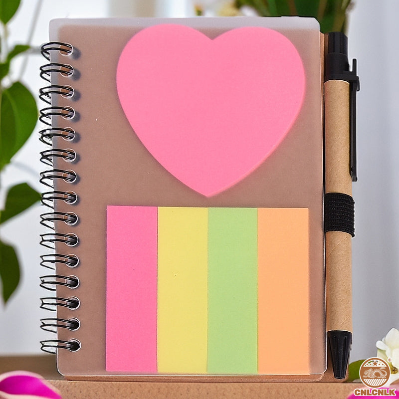 A6 Small Notebook Set With Combination Sticky Sticky Sticky Notes, Suitable For Business And Office Supplies