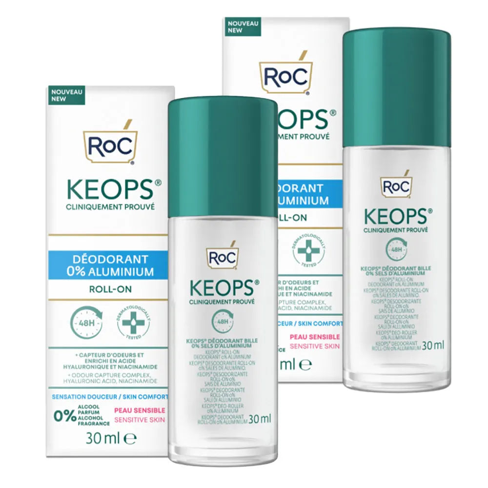 Roc Keops Deodorant Roll-On 0% Aluminiu 2X30Ml