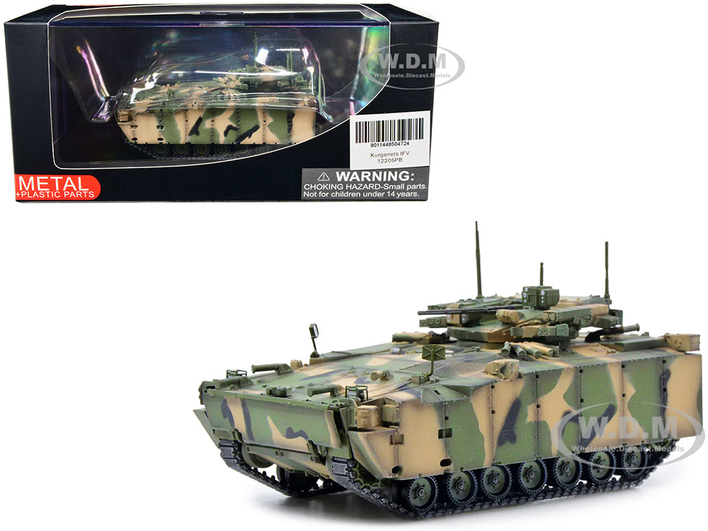 Russian (Object 695) Kurganets-25 Infantry Fighting Vehicle with Four Kornet EM Guided Missiles Camouflage 1-72 Diecast Model by Panzerkampf