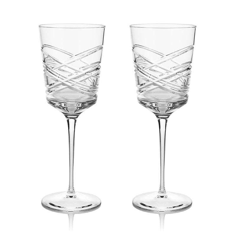 Waterford Aran Mastercraft White Wine Glasses, Set of 2