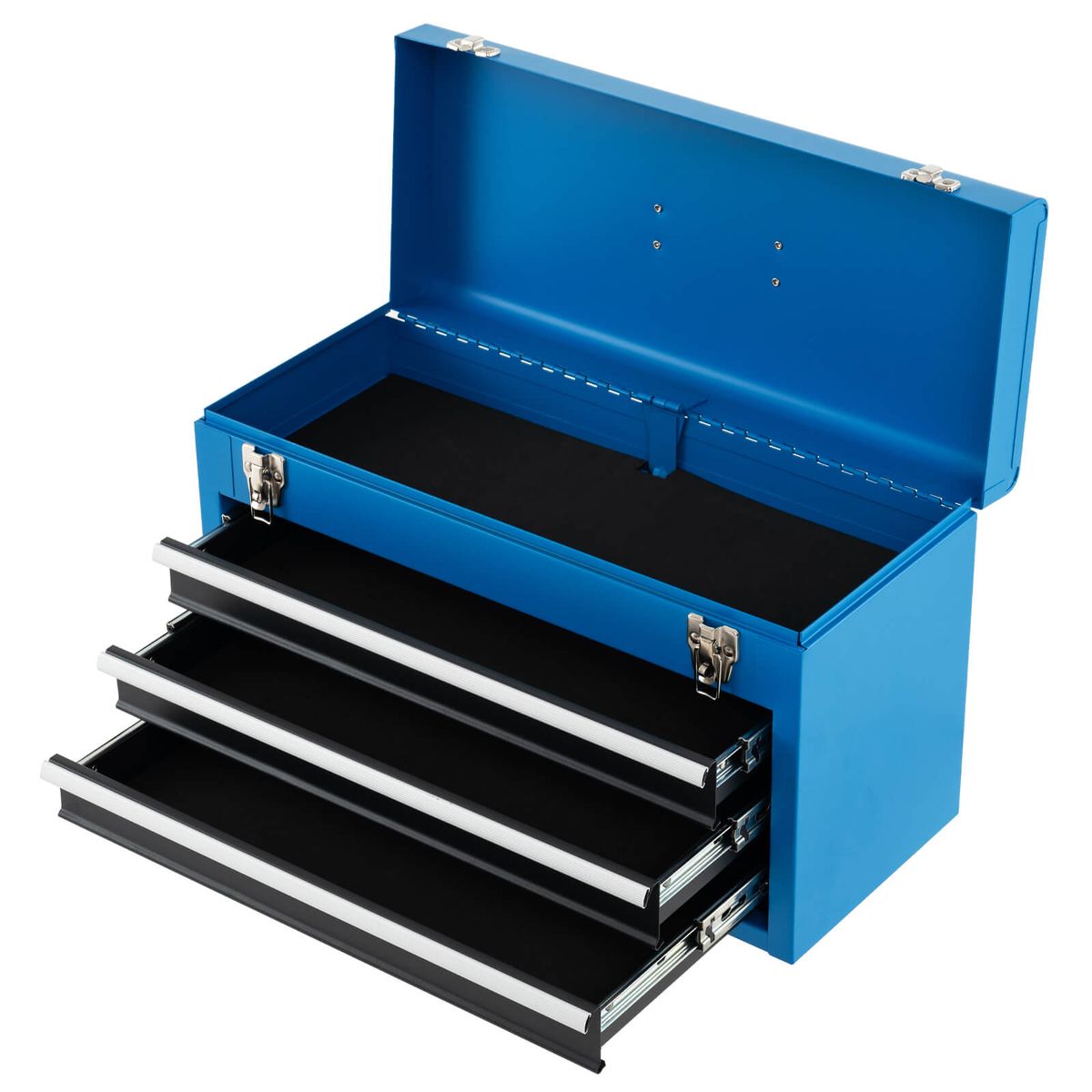 Portable 3-Drawer Tool Storage Box - Tool-Blue