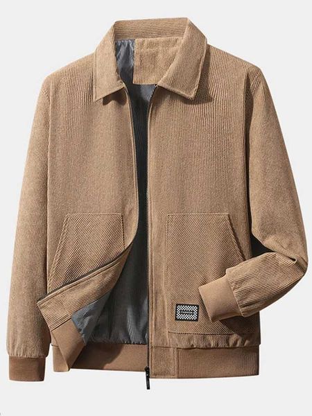 Flip collar jacket mens loose casual jacket trend 2024 new spring-summer denim large-sized thin fashionable jacketW240711