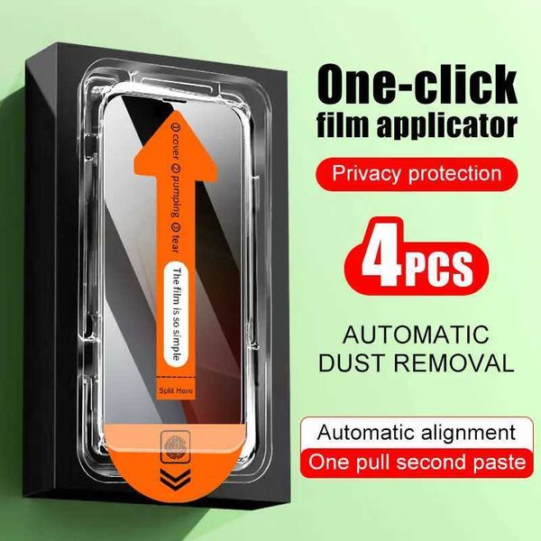 Cell Phone Screen Protectors 4Pcs protective film for iphone 15 Plus 14 13 12 Pro Max 11 X XR XS Max Privacy Glass smartphone tempered glass