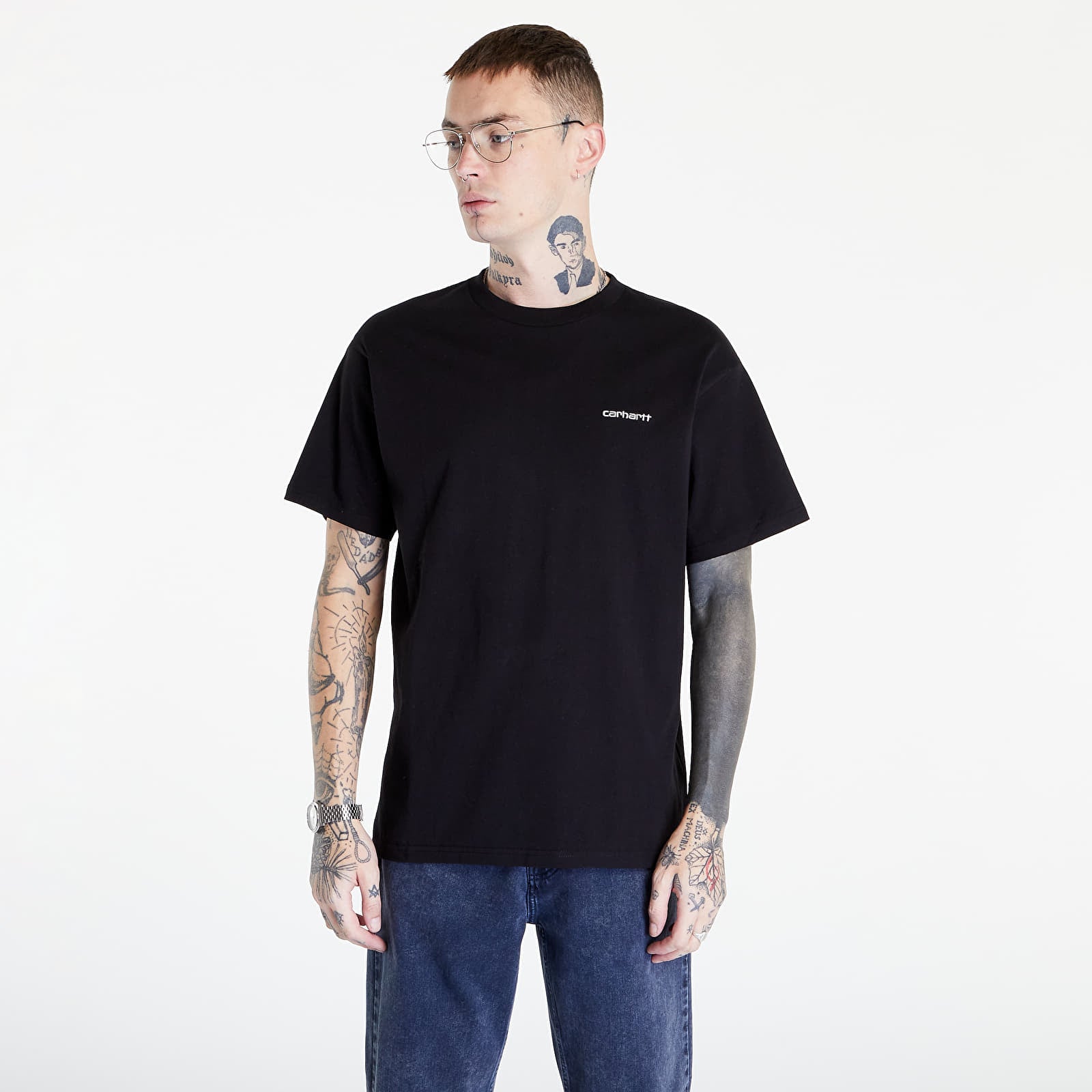 Koszulka Carhartt WIP S-S Script Embroidery T-Shirt Black XXL