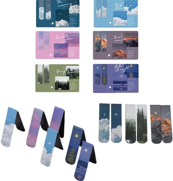 12pcs Magnetic Bookmarks Book Markers Beautiful Nature Page Clip Gifts for Women Students Teachers Lovers 241223