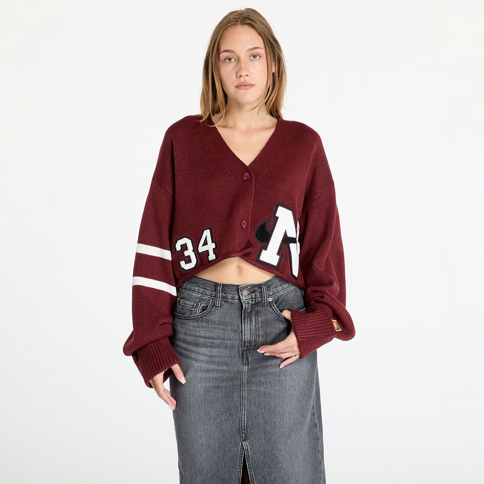 Villapaita Nike x YOON Women's Cardigan Dark Team Red- Phantom L