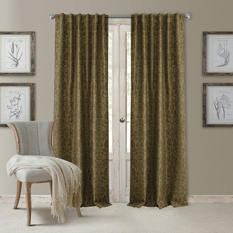 Elrene Home Fashions Antonia Blackout Window Curtain Panel, 52 x 84