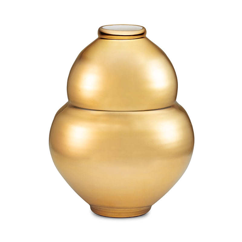 Aerin Sancia Gourd Vase, Gold