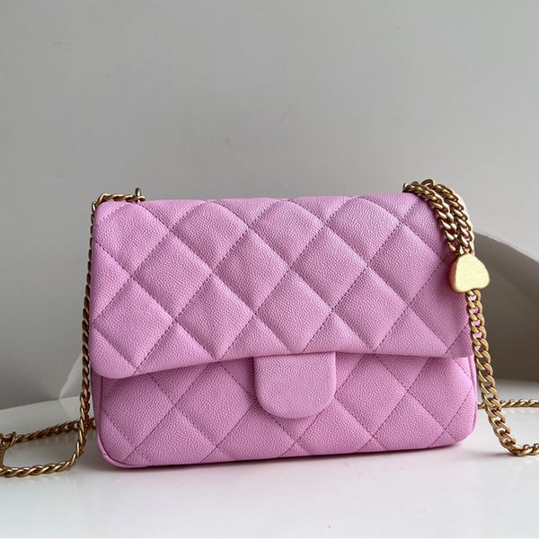 Designer Flap Bag 24CM Calfskin Chain Bag 10A Mirror quality Luxury Shoulder Bag With BOX C075