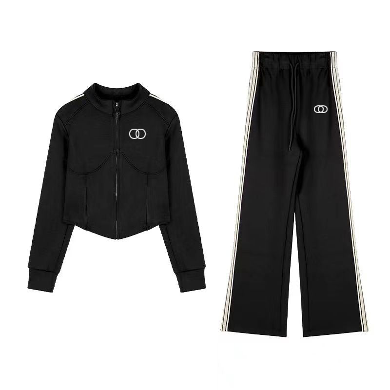 Women&#039;s Tracksuits Hoodie Sweater Sets Long Sleeves Knits And Pants With Letter Animal Pattern For Lady Slim Sweatshirts Suit Wool Sweaters Siz