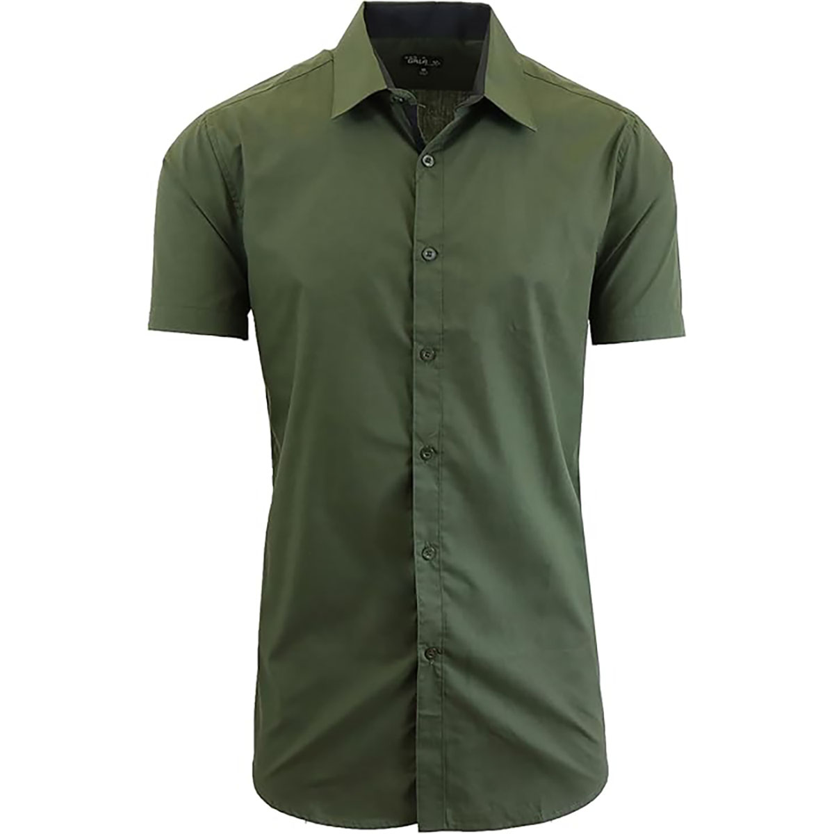 Men's Short Sleeve Dress Shirt - Olive - Small