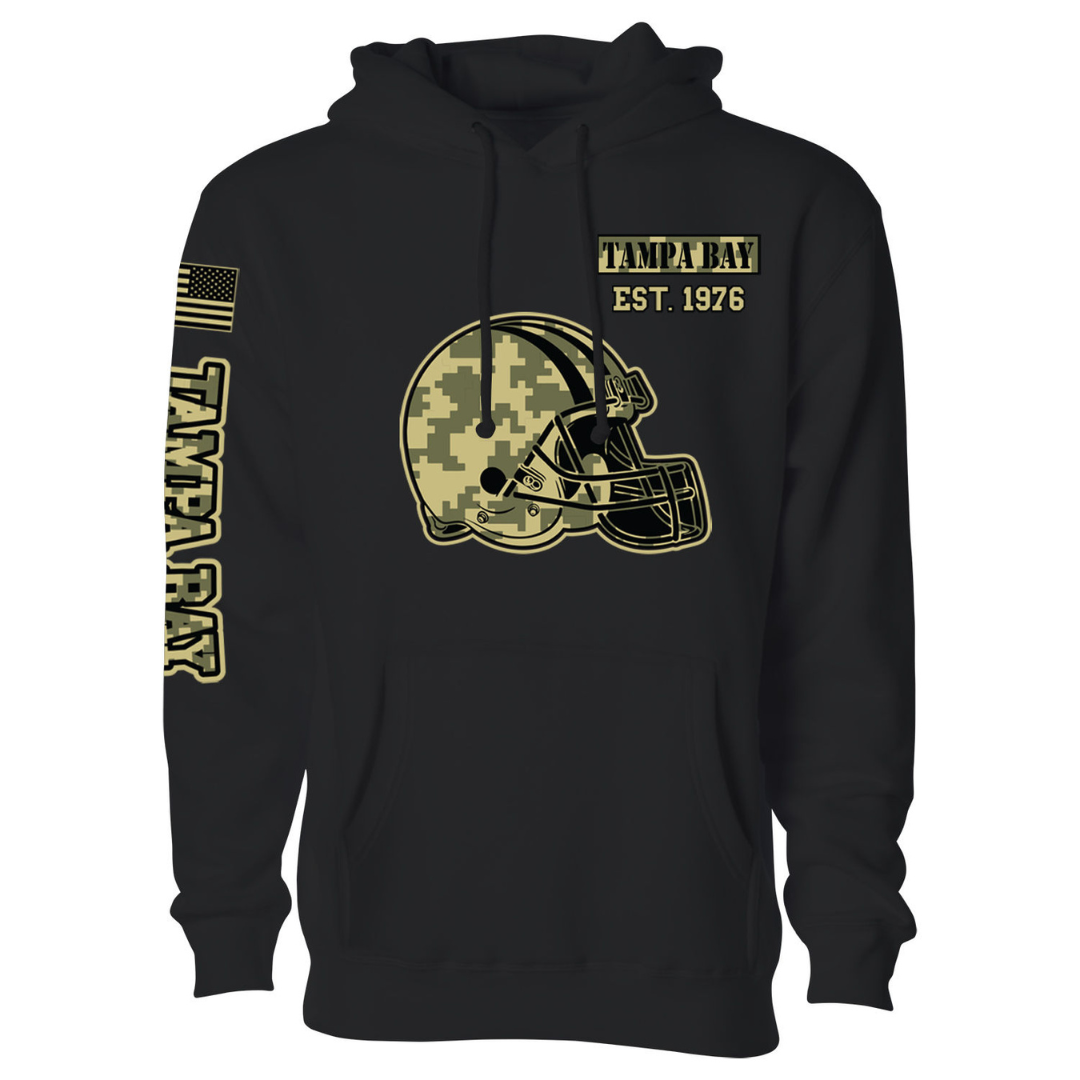 Women's Ultimate Black Camo Football Pullover Hoodie - Tampa Bay - Black - XL