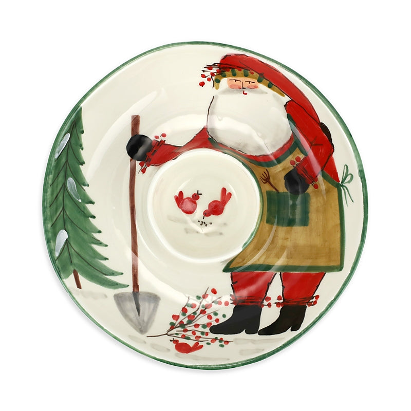 Vietri Old St. Nick Chip and Dip