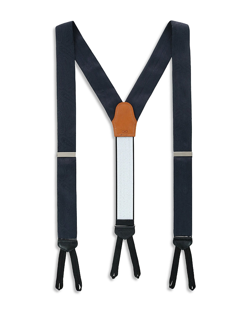 Trafalgar Banbury Black Paisley Formal Suspenders