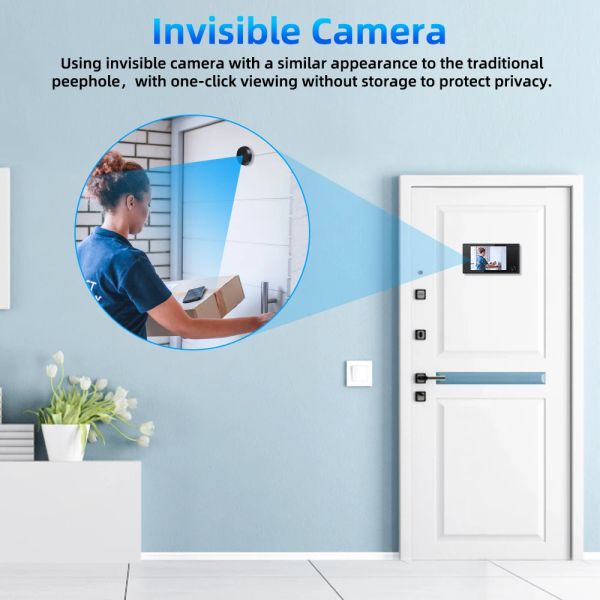 Doorbells WSDCAM 3.5inch Video Peephole Doorbell Door Viewer Electronic Ring Doorbell Camera Video-eye Home Security Outdoor Monitor CL25010