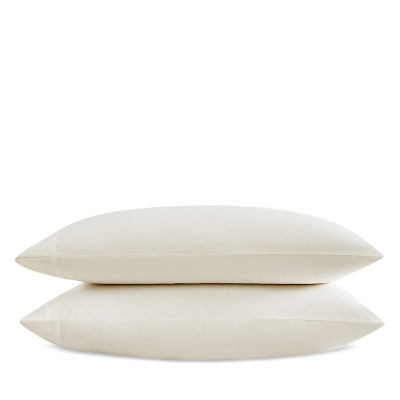Vera Wang Solid Cvc Sateen Natural Queen Pillowcase, Pair