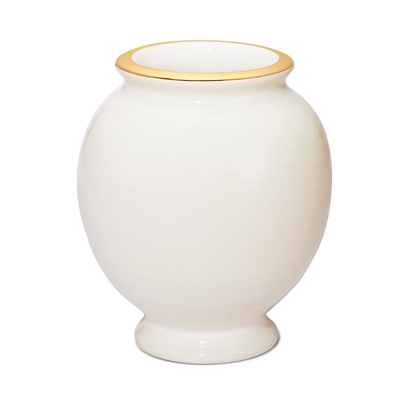 Aerin Siena Small Vase, Cream