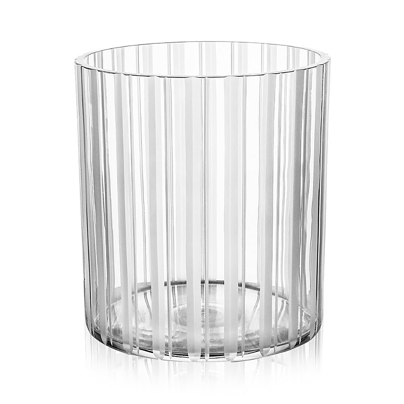 Orrefors Cut In Number Stripes Vase, Medium