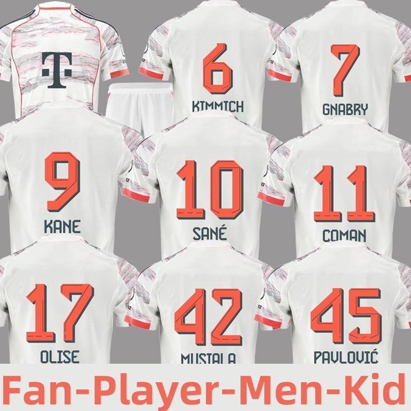 25-26 KANE Fans Player version mens kids football kits Home away 3rd GNABRY football shirts MULLER KIMMICH DAVIES COMAN MUSIALA soccer jerseys