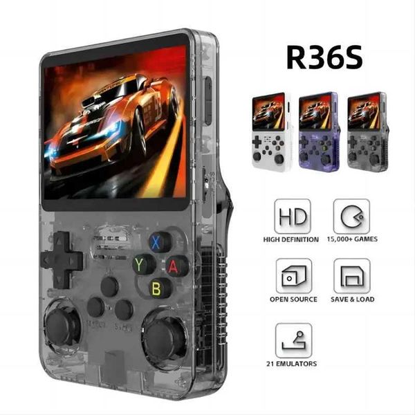 R36S Retro Handheld Video Game Console 3.5Inch IPS Sn Player Kid Portable Pocket Video Player 64GB 10000+ Games Arkos System Z241219