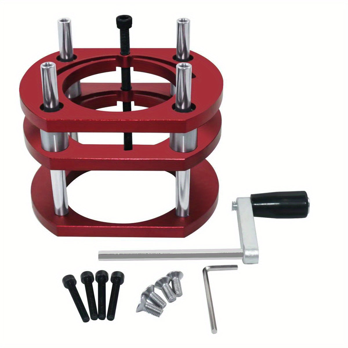 TEMU 65mm Diameter Aluminum Router Lift For Woodworking Benches - Diy Insert Plate With , Precision Metalworking Tool For Crafting And , Diy