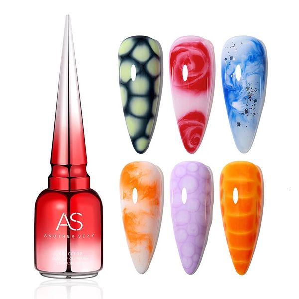 AS Clear Blooming Gel Polish 15ml UV LED Soak Off Nail Art for Spreading Effect Marble Paint Varnish 241030