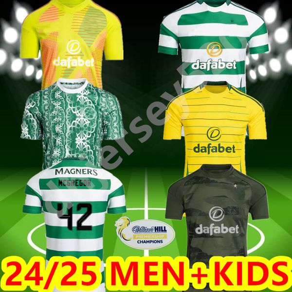 S-4XL Celts 24 25 KYOGO Football Shirt Fc 2024 Home Away Third Soccer Jerseys CeLtIC DAIZEN REO McGREGOR 135 Years Hoops Anniversary Irish O