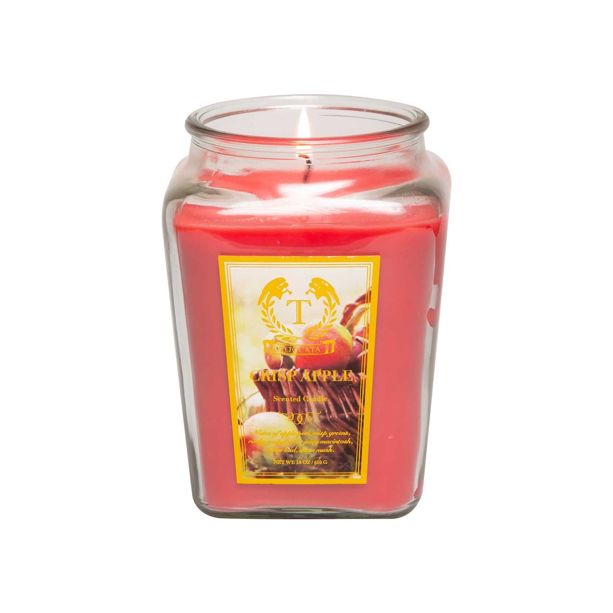 Toccata Aroma Scented Candles in a Diamond Jar, 18 oz. - Crisp Apple