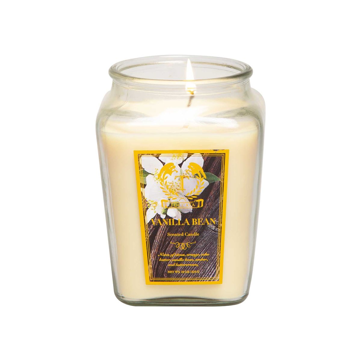 Toccata Aroma Scented Candles in a Diamond Jar, 18 oz. - Vanilla Bean
