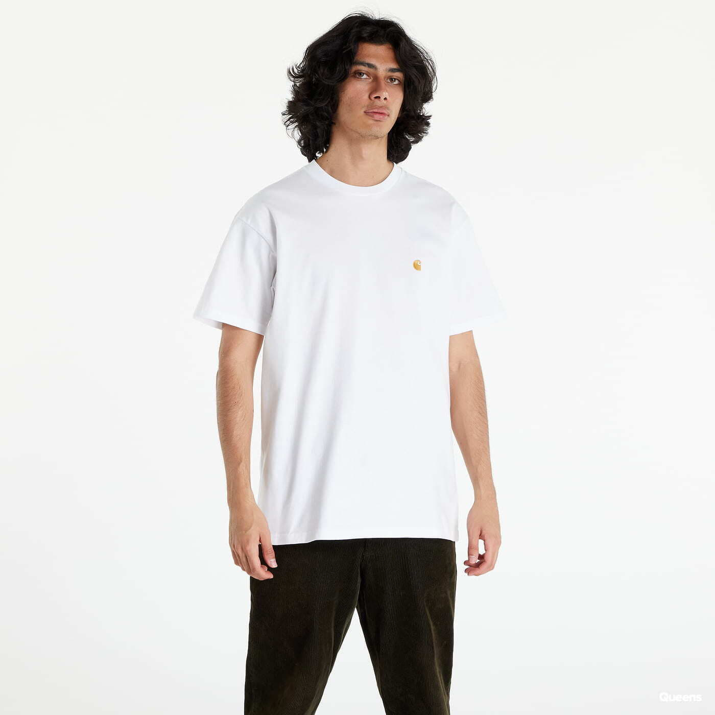 Koszulka Carhartt WIP S-S Chase T-Shirt White- Gold S