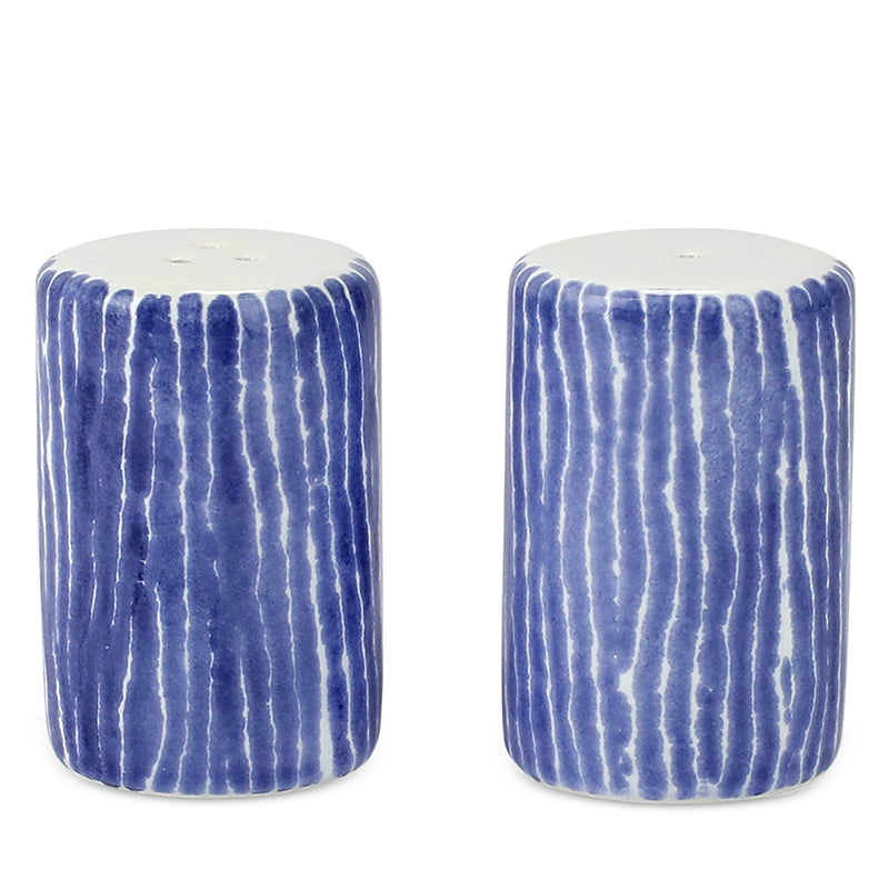Vietri Santorini Striped Salt & Pepper Shakers