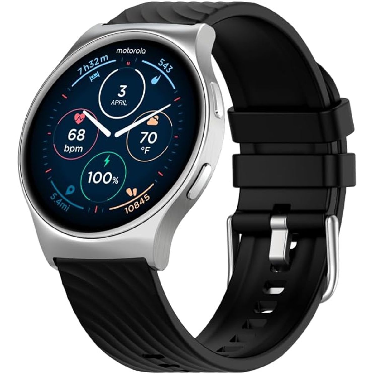 Motorola Moto 120 Premium Bluetooth Smartwatch  - Silver