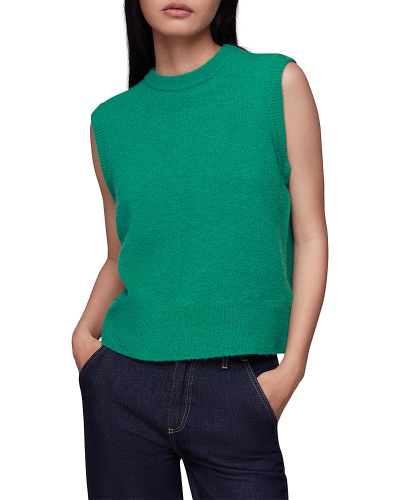 Whistles Kira Crewneck Knit Tank Top