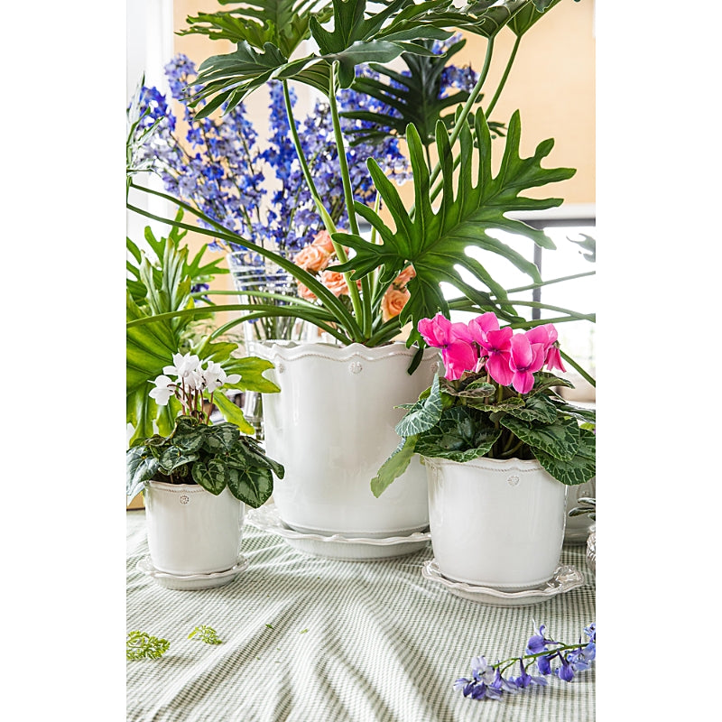 Juliska Berry & Thread Whitewash 12 Planter & Saucer