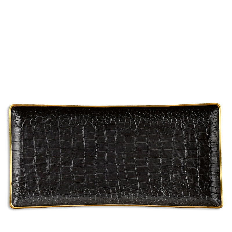 L'Objet Croc Textured Porcelain Desk Tray
