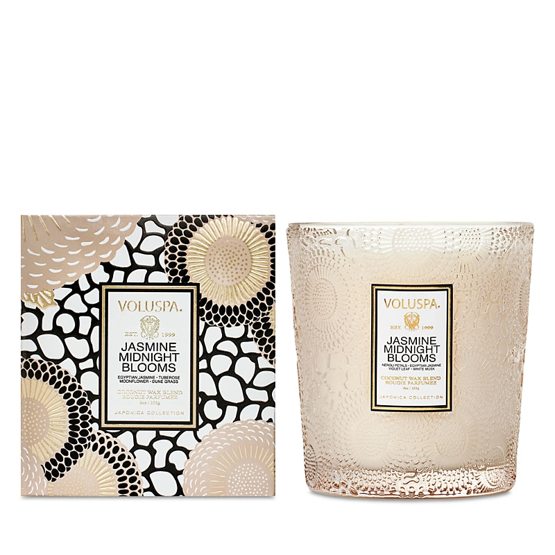 Voluspa Jasmine Midnight Blooms Classic Candle, 9 oz.