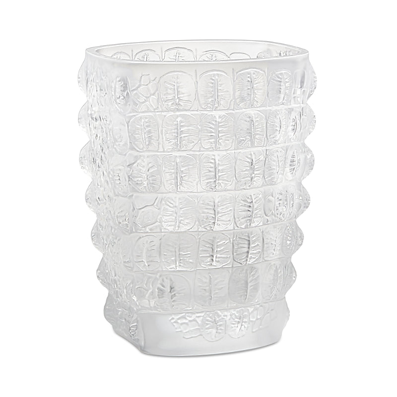 Lalique Crocodile Crystal Vase