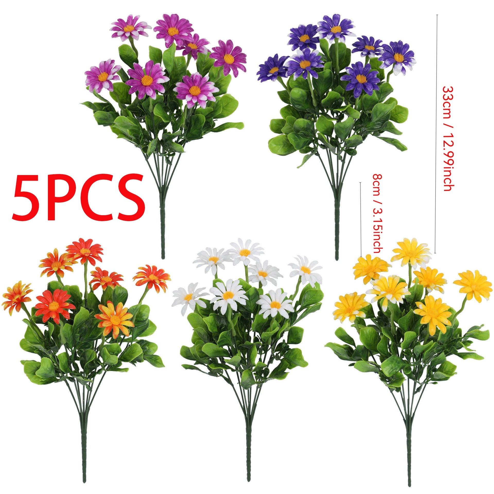 TEMU 5pcs Thanksgiving Lifelike Artificial Chrysanthemums In Rustic Wood Planter Real Touch Flowers For Outdoor Autumn Porch, Farmhouse, Front Door