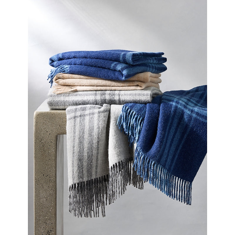 Matouk Diego Plaid Alpaca Wool Throw
