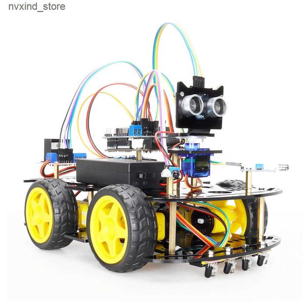 Electronics Robots New Smart Robot Car Coding Kit for Arduino Programming Great Fun Education Learning Robotic Complete Automation Kit For P