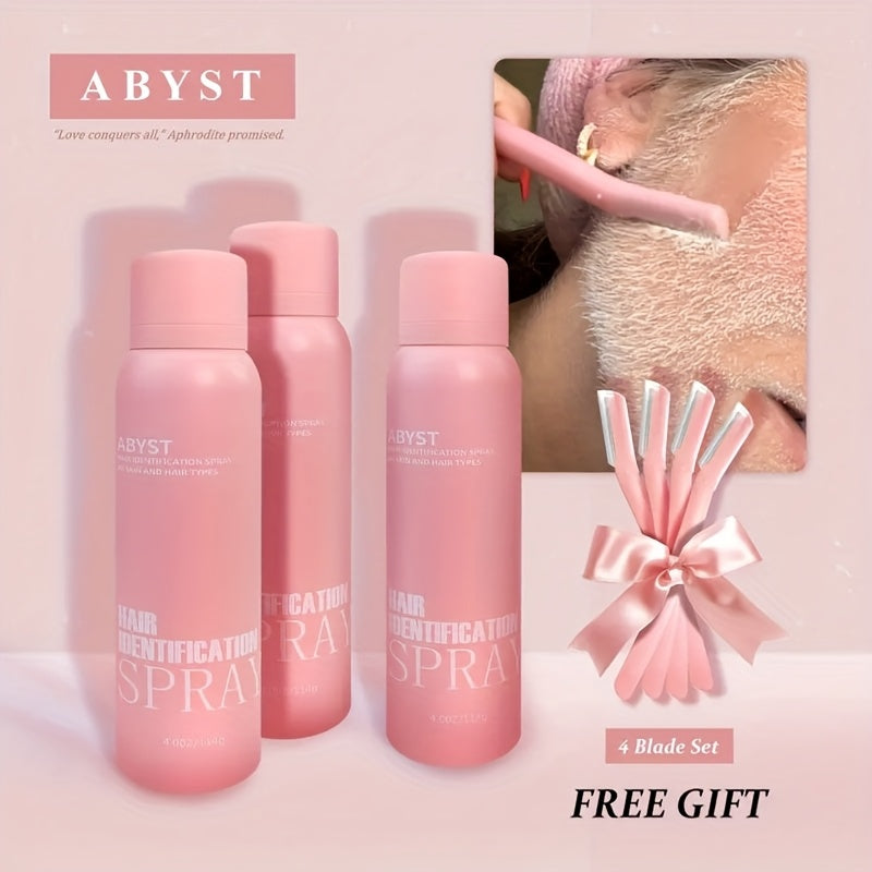 TEMU Facial Shaving Hair Identification Spray Set, New Upgraded Version, High Quality Uniform Spray Head, Premium Shaving,, Moisturizing Pale Beige