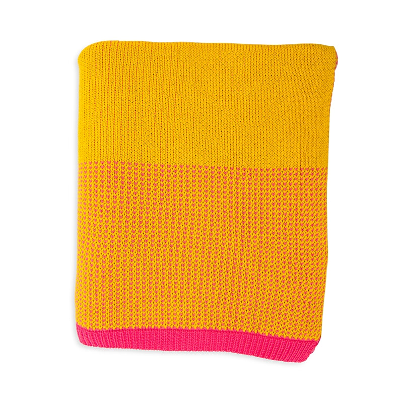 Pink Lemonade Ribbed Hearts Throw
