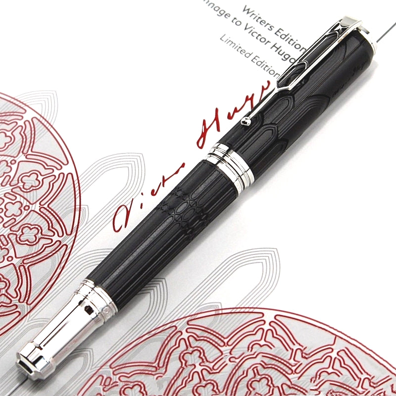 Limited Edition Writer Victor Hugo Rollerball Pen Cathedral Statue Cap Office School Writing Ballpoint Pens AAA High Quality 5816-8600