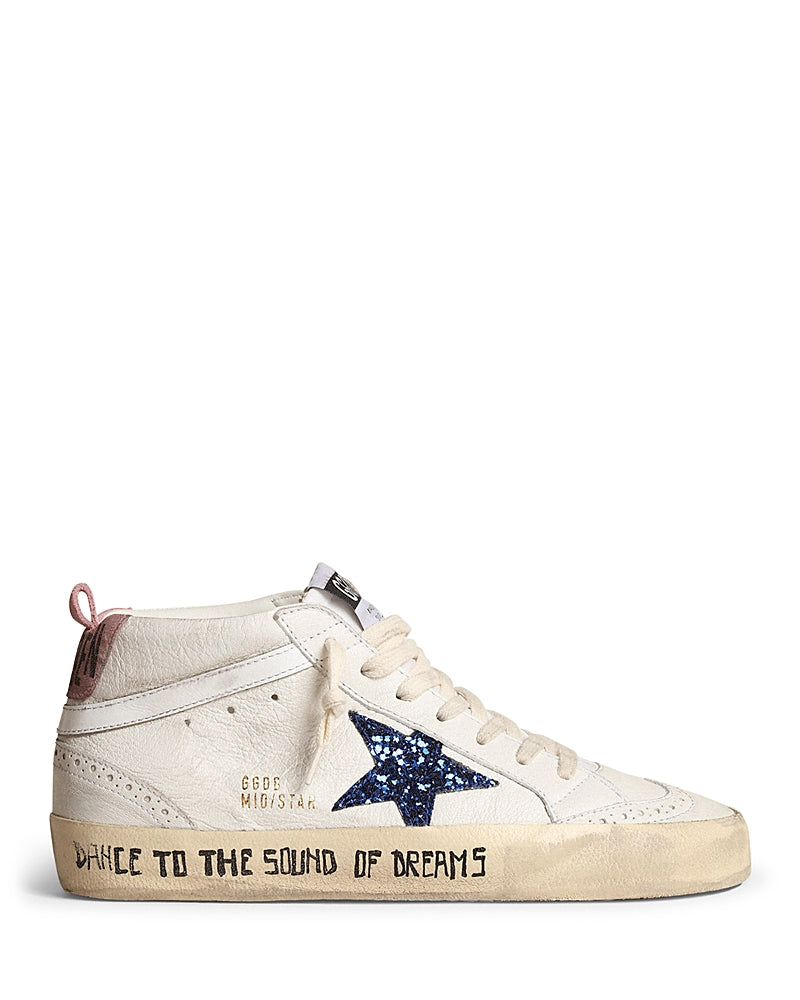 Golden Goose Women's Glitter Star Mid Top Sneakers