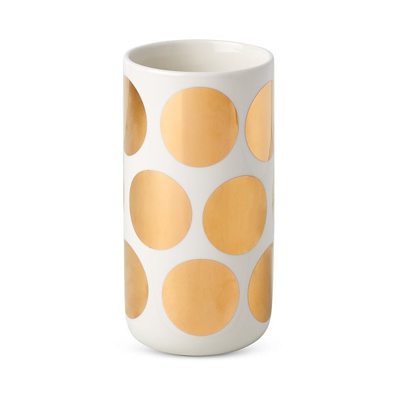 kate spade new york On The Dot Tall Gold Dot Vase