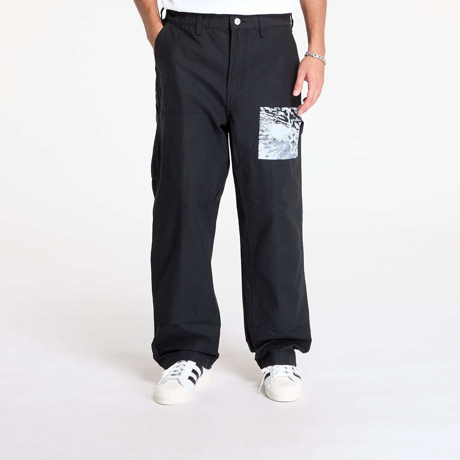 Byxor OBEY Big Timer Printed Carpenter Pant Black W34
