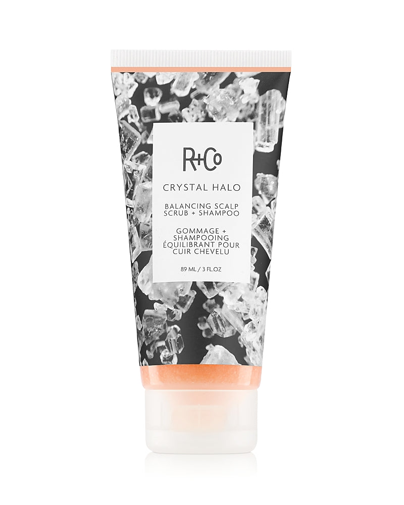 R and Co Crystal Halo Balancing Scalp Scrub + Shampoo 3 oz.